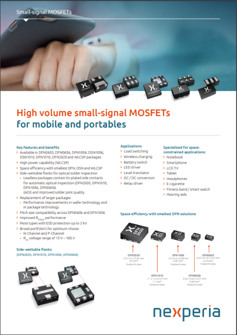 High volume small-signal MOSFETs for mobile and portables