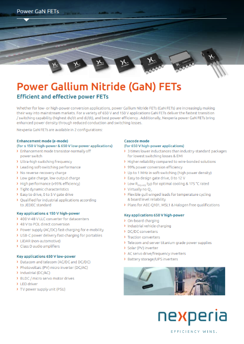 Power Gallium Nitride (GaN) FETs