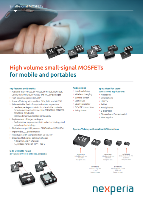 High volume small-signal MOSFETs for mobile and portables
