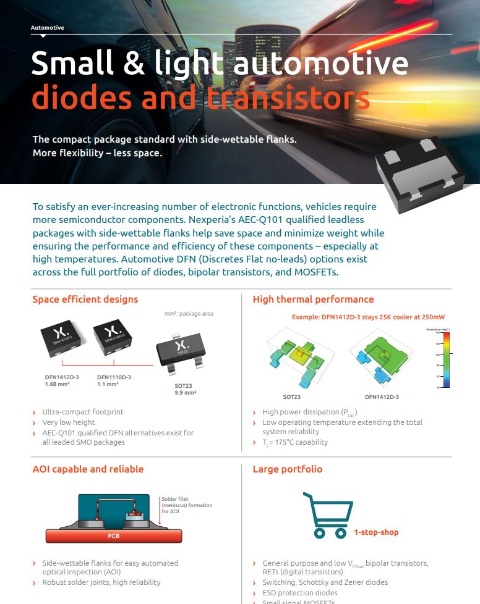 Small & light automotive diodes and transistors