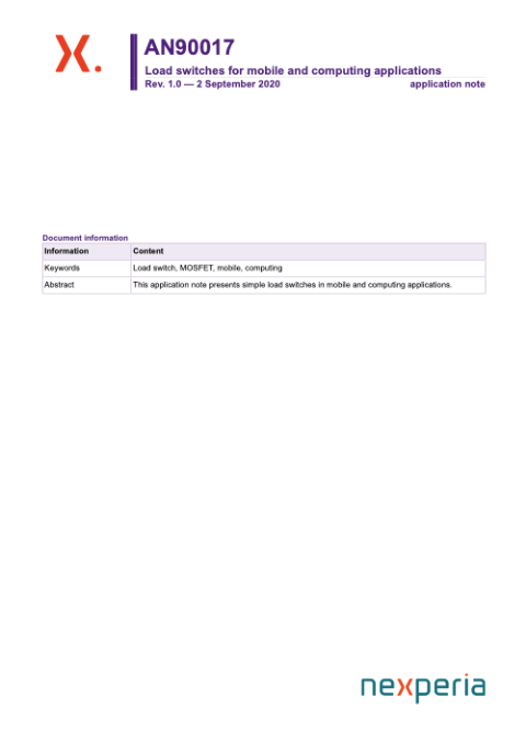 Load switches for mobile and computing applications