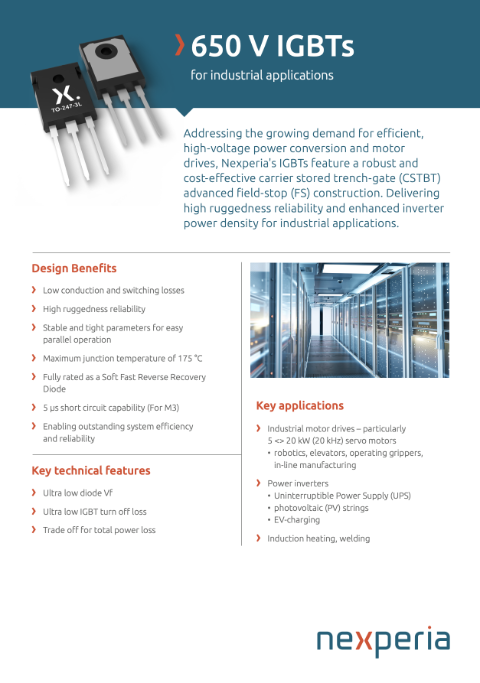 650 V IGBTs for industrial applications