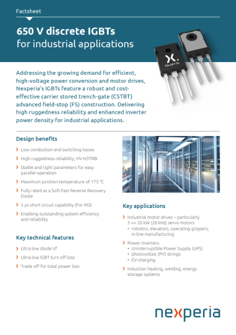 650 V IGBTs for industrial applications