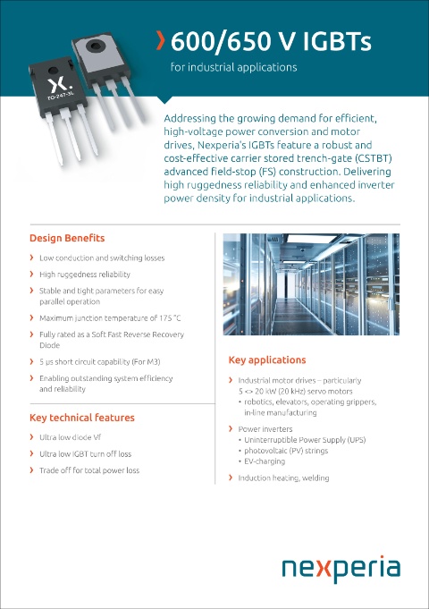 600/650 V IGBTs for industrial applications