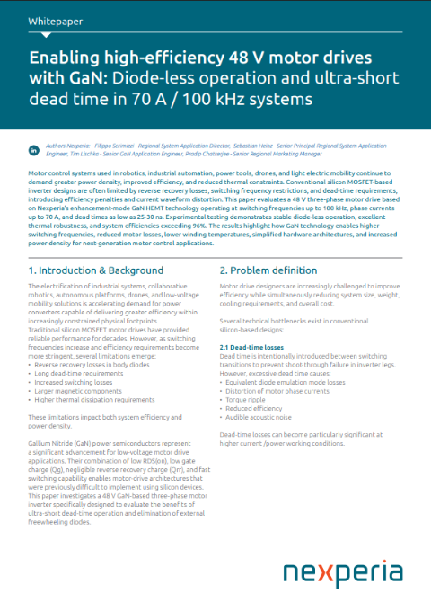 Enabling high-efficiency 48 V motor drives with GaN