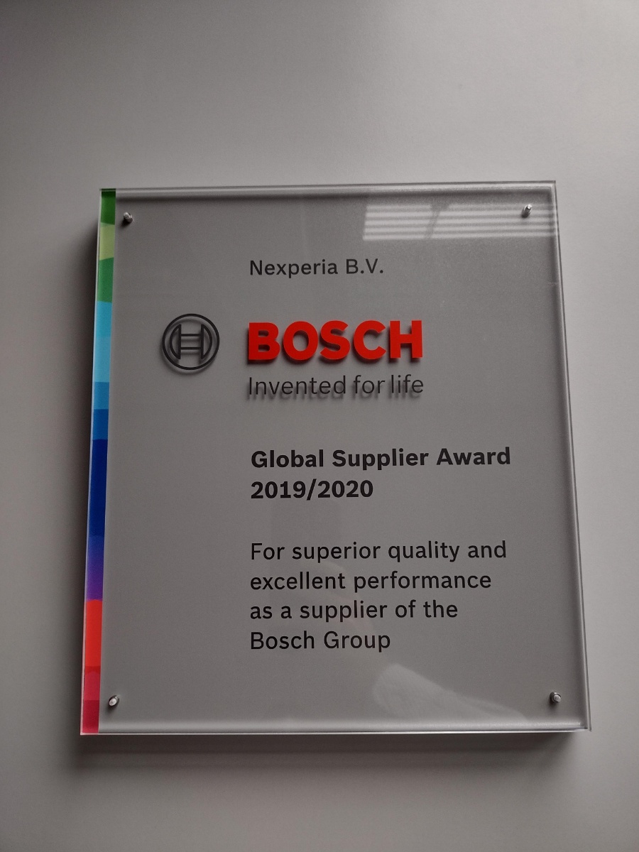 Nexperia honored to receive Bosch Global Supplier Award for the second time in a row