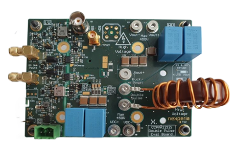 Double pulse evaluation board featuring 33 mΩ GaN FETs in a top-side cooled CCPAK1212i package