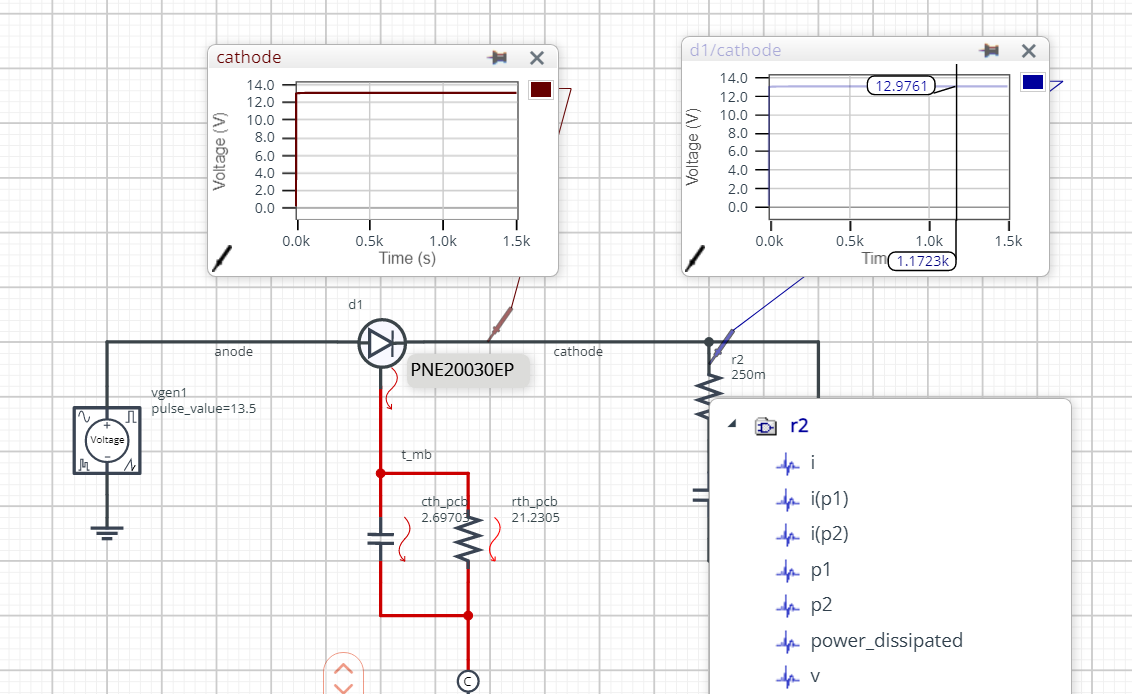 image Probing the diode cathode voltage